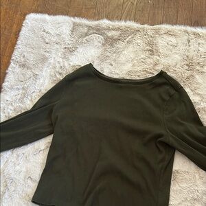 Universal Thread Fitted Green Blouse